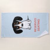 Piebald Dackel | Niedlicher Hund mit benutzerdefin Strandtuch (Vorderseite)