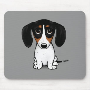 Piebald Dackel Niedlicher Hundehund-Maus-Pad Mousepad