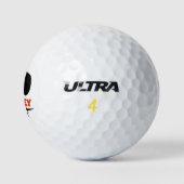 Piebald Dackel Niedlicher Welpenhund Custom Golfball (Logo)