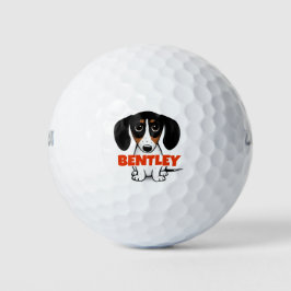 Piebald Dackel Niedlicher Welpenhund Custom Golfball