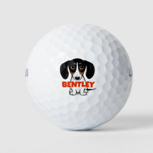 Piebald Dackel Niedlicher Welpenhund Custom Golfball