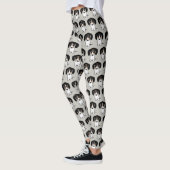 Piebald Dackel | Niedlicher Welpenhund Gemustert Leggings (Links)
