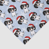 Piebald Dackel Santa Dackel Dog Weihnachten Seidenpapier (Detail)