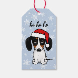 Piebald Dackel Santa Niedliche Dackel Dog Weihnach Geschenkanhänger