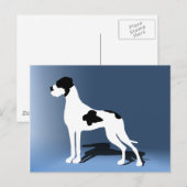 Piebald Great Dane Postkarte (Vorne/Hinten)
