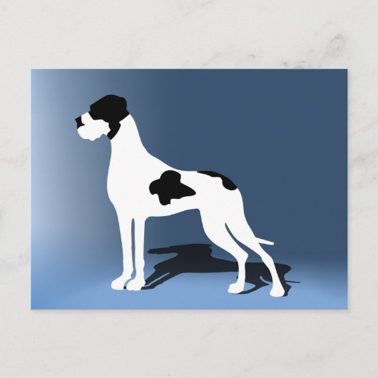 Piebald Great Dane Postkarte (Vorderseite)
