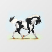 Piebald Overo Pinto Horse Decal Fensteraufkleber (Blatt)