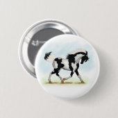 Piebald Overo Pinto Pferd Button (Vorne & Hinten)