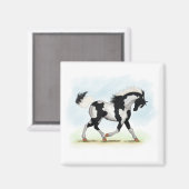 Piebald Overo Pinto Pferd Magnet (Vorderseite/Rückseite)