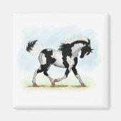 Piebald Overo Pinto Pferd Magnet (Vorne)