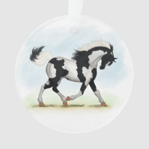Piebald Overo Pinto Pferd Ornament