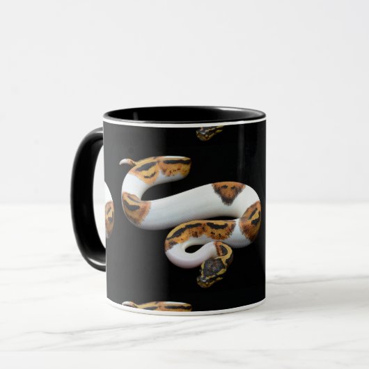 Piebaldballpythonschlange Tasse (Vorderseite Links)