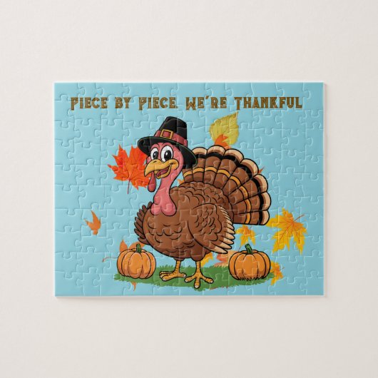 Piece by Piece, We're Thankful Thanksgiving Puzzle (Horizontal)