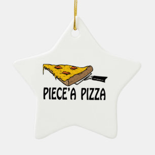 Piece eine Pizza Keramikornament