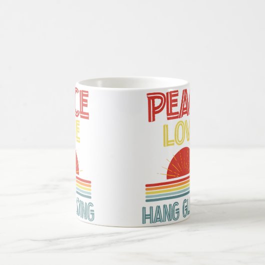 Piece Love Hang Gliding Funny Kaffeetasse (Mittel)