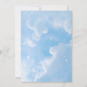 Piece of Heaven Blue Sky Clouds Boy Baby Shower Einladung (Rückseite)
