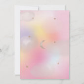 Piece of Heaven Celestial Holographic Baby Shower Einladung (Rückseite)