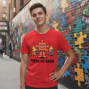 Piece of Sass – Lustiges Puzzle-Charakter-Design T-Shirt