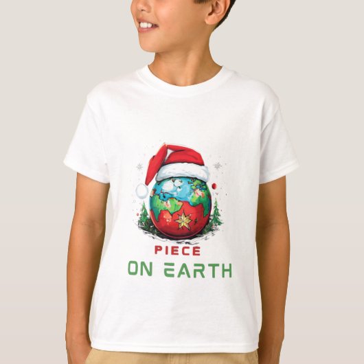 Piece on Earth Christmas T-Shirt (Vorderseite)
