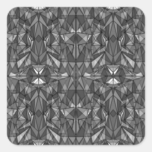 PiecedLayered 2x2 Band W Quadratischer Aufkleber