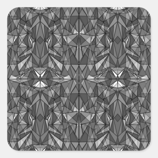 PiecedLayered 2x2 Band W Quadratischer Aufkleber (Vorderseite)