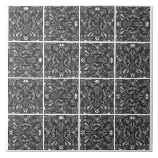 PiecedLayered 2x2 BandW Fliese (Vorderseite)