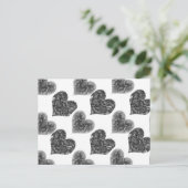 PiecedLayered BandW Postkarte (Stehend Vorderseite)