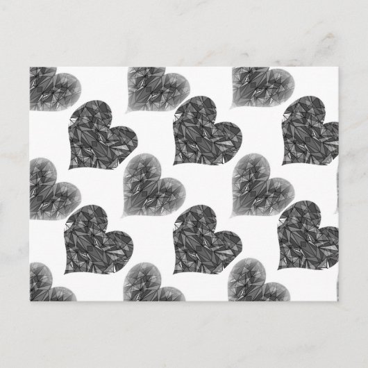 PiecedLayered BandW Postkarte (Vorderseite)