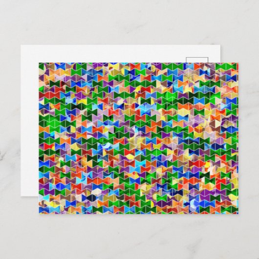 Piecewise Bowties Dot Postcard Postkarte (Vorne/Hinten)