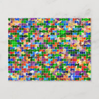 Piecewise Bowties Dot Postcard