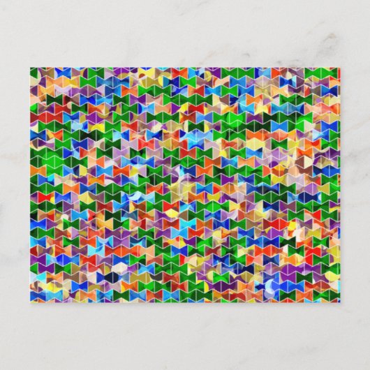 Piecewise Bowties Dot Postcard Postkarte (Vorderseite)