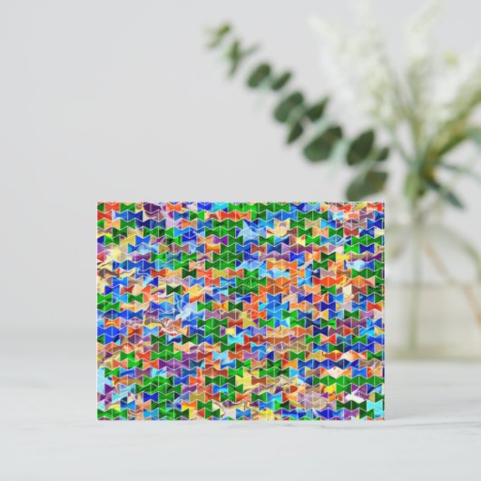 Piecewise Bowties Swirl Postkarte (Stehend Vorderseite)