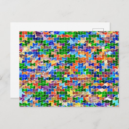 Piecewise Bowties Swirl Postkarte (Vorne/Hinten)