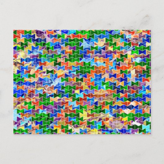 Piecewise Bowties Swirl Postkarte (Vorderseite)