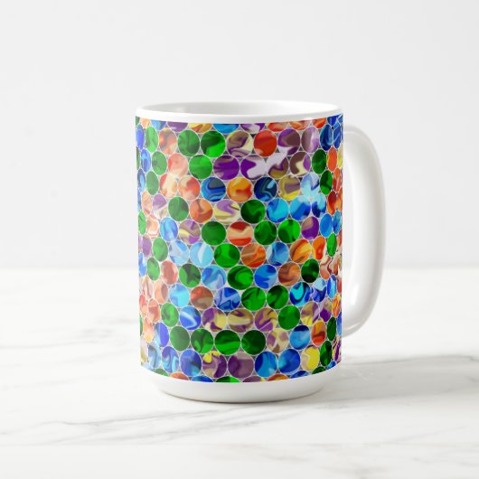 Piecewise Circles Swirl 15oz Tasse (VorderseiteRechts)