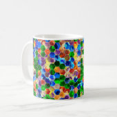 Piecewise Horizontal Hexagons Dot 11oz Tasse (Vorderseite Links)