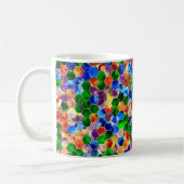 Piecewise Horizontal Hexagons Dot 11oz Tasse (Links)