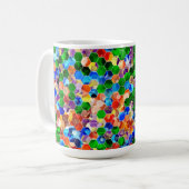 Piecewise Horizontal Hexagons Dot 15oz Tasse (Vorderseite Links)
