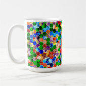 Piecewise Horizontal Hexagons Dot 15oz Tasse (Links)