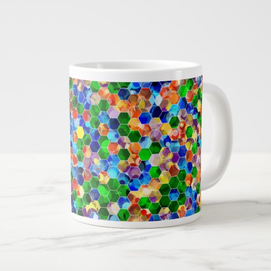 Piecewise Horizontal Hexagons Dot 20oz Tasse (Vorderseite Rechts)