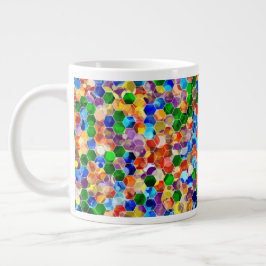 Piecewise Horizontal Hexagons Dot 20oz Tasse