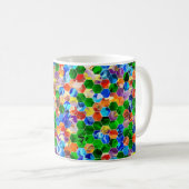 Piecewise Horizontal Hexagons Swirl 11oz Tasse (VorderseiteRechts)