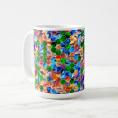 Piecewise Horizontal Hexagons Swirl 15oz Tasse (Vorderseite Links)