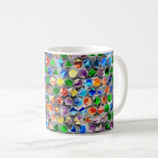 Piecewise Polygons Swirl 11oz Tasse (VorderseiteRechts)