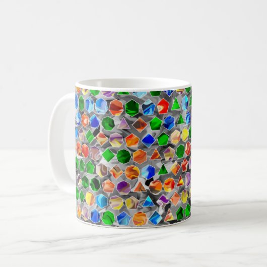 Piecewise Polygons Swirl 11oz Tasse (Vorderseite Links)
