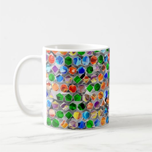 Piecewise Polygons Swirl 11oz Tasse (Links)