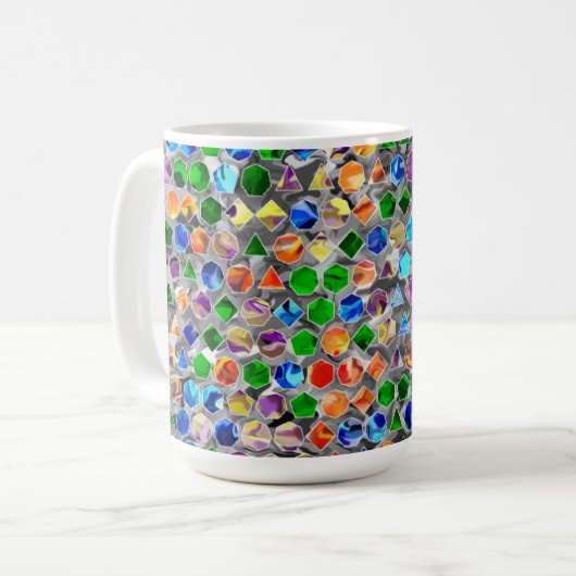 Piecewise Polygons Swirl 15oz Tasse (Vorderseite Links)