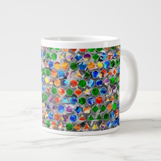 Piecewise Polygons Swirl 20oz Tasse (Vorderseite Rechts)