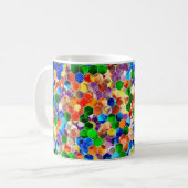 Piecewise Vertikale Hexagons Dot 11oz Tasse (Vorderseite Links)