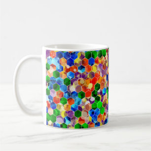 Piecewise Vertikale Hexagons Dot 11oz Tasse